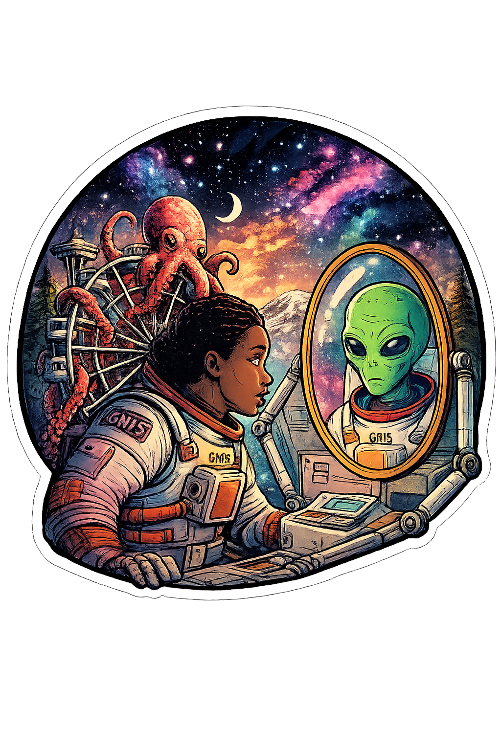 Not My Reflection Sticker