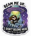 GN15 “Beam Me Up” Seattle Alien Abduction Sticker